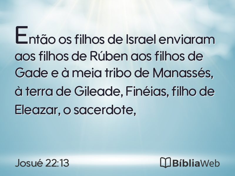 Josué 22:13 em imagem para compartilhar
