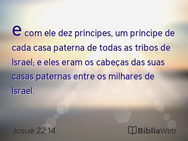 Josué 22:14 em imagem para compartilhar