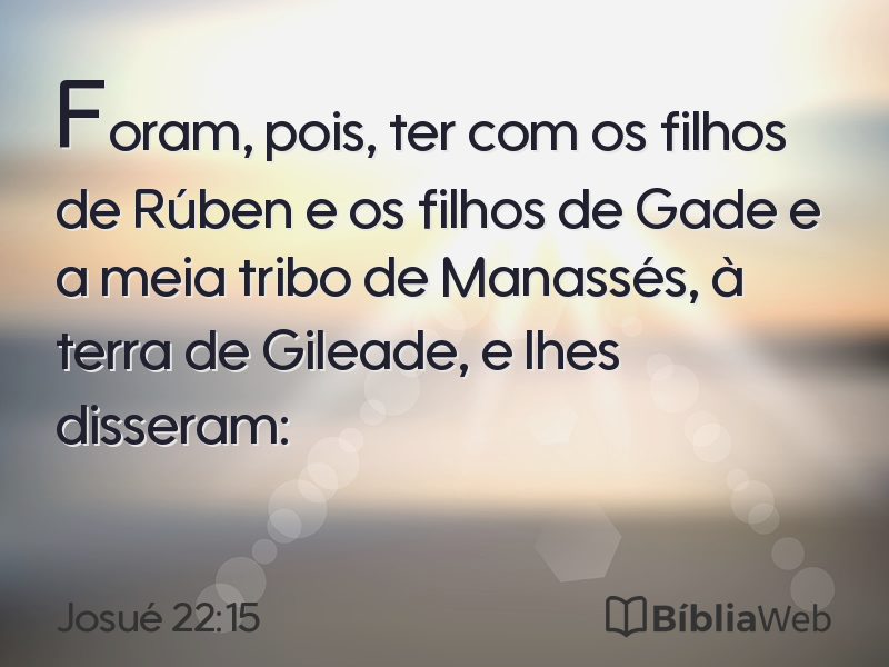 Josué 22:15 em imagem para compartilhar