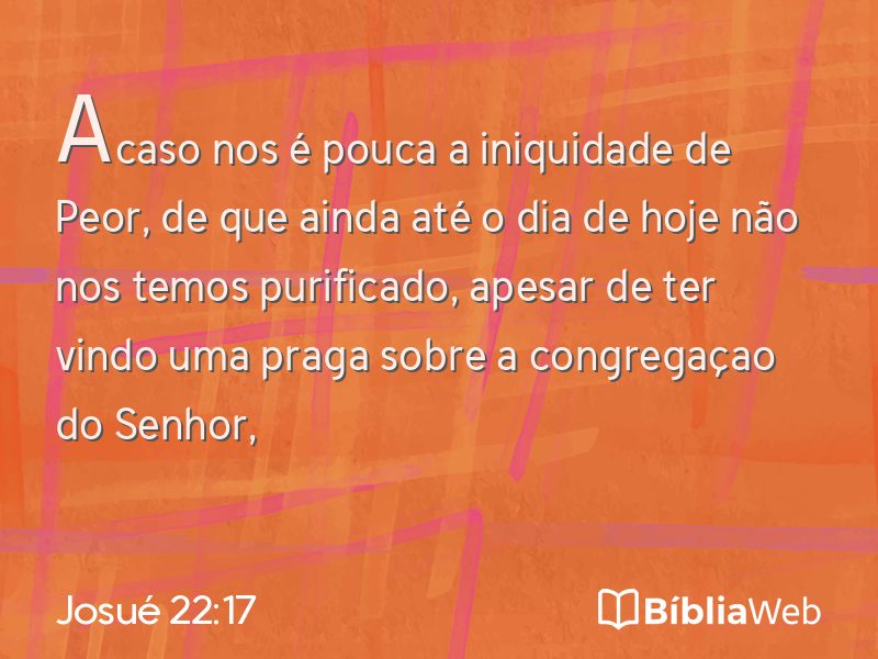 Josué 22:17 em imagem para compartilhar