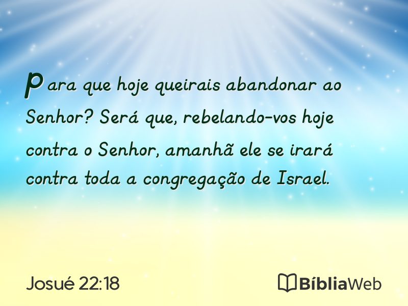 Josué 22:18 em imagem para compartilhar