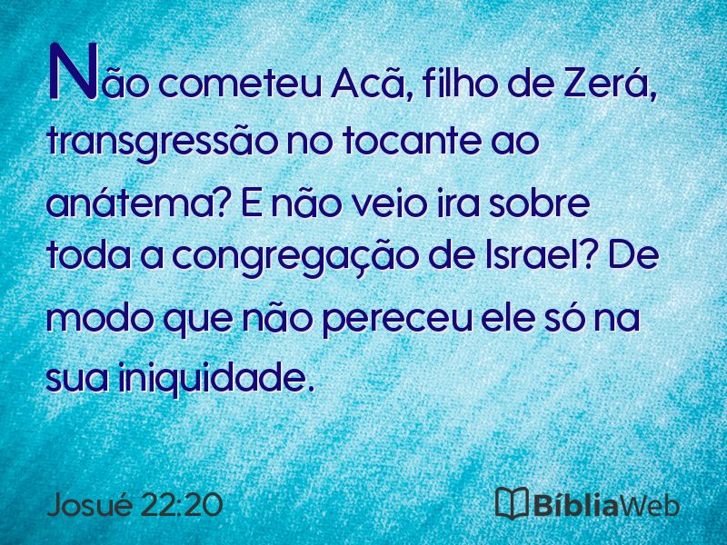 Josué 22:20 em imagem para compartilhar