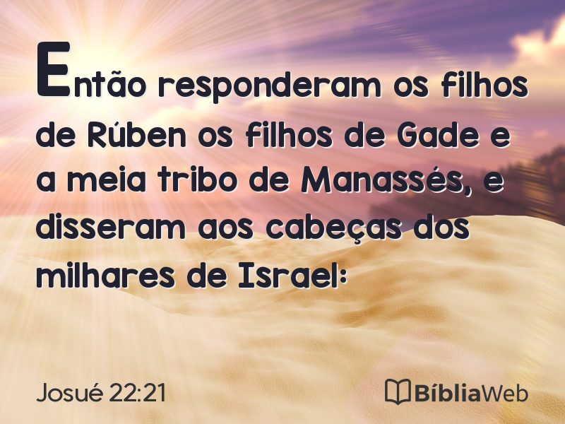 Josué 22:21 em imagem para compartilhar