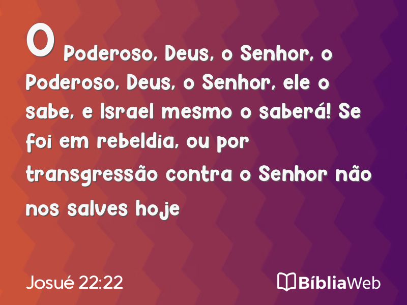 Josué 22:22 em imagem para compartilhar