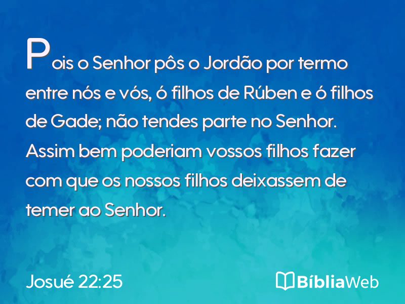 Josué 22:25 em imagem para compartilhar