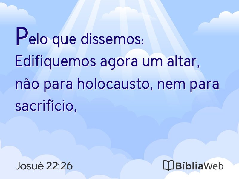 Josué 22:26 em imagem para compartilhar
