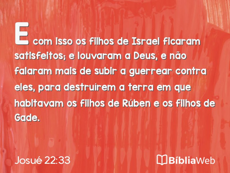 Josué 22:33 em imagem para compartilhar