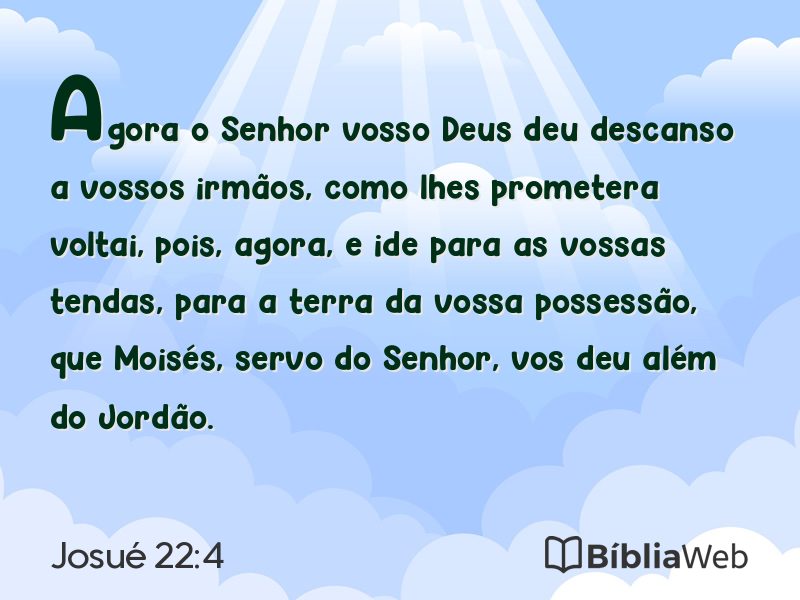 Josué 22:4 em imagem para compartilhar