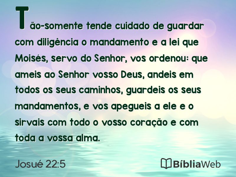 Josué 22:5 em imagem para compartilhar