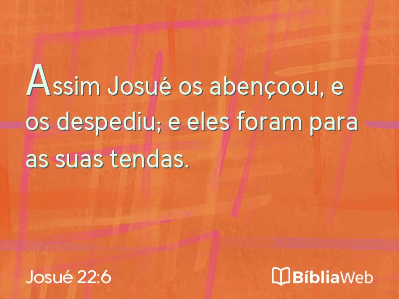 Josué 22:6 em imagem para compartilhar