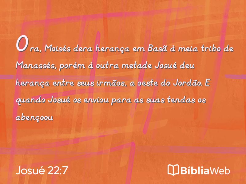 Josué 22:7 em imagem para compartilhar