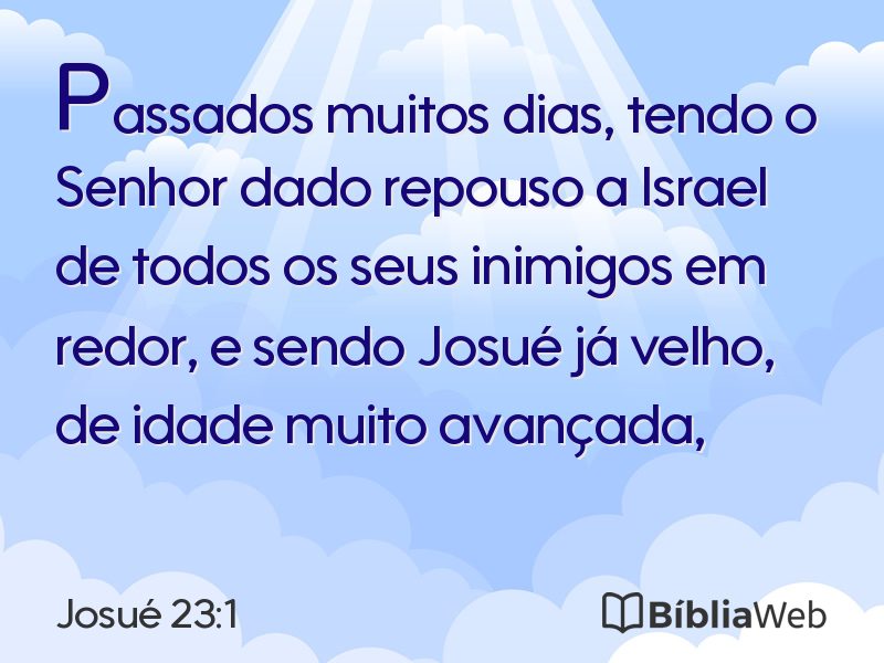Josué 23:1 em imagem para compartilhar