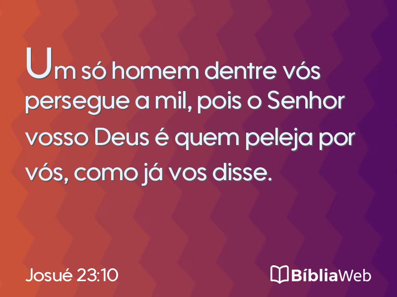 Josué 23:10 em imagem para compartilhar