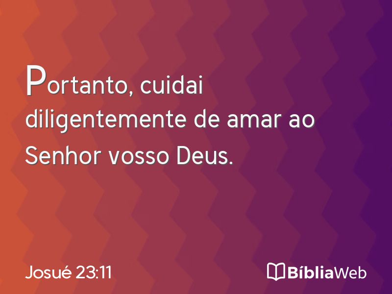 Josué 23:11 em imagem para compartilhar