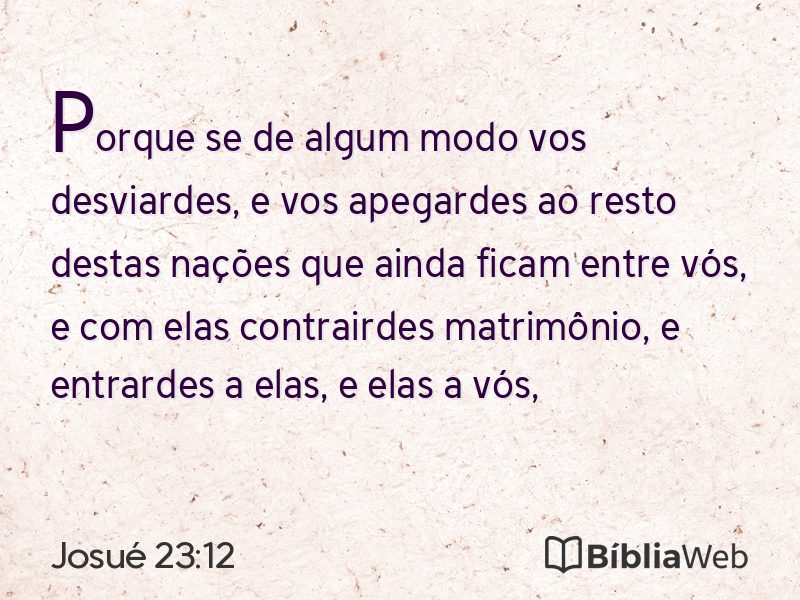 Josué 23:12 em imagem para compartilhar
