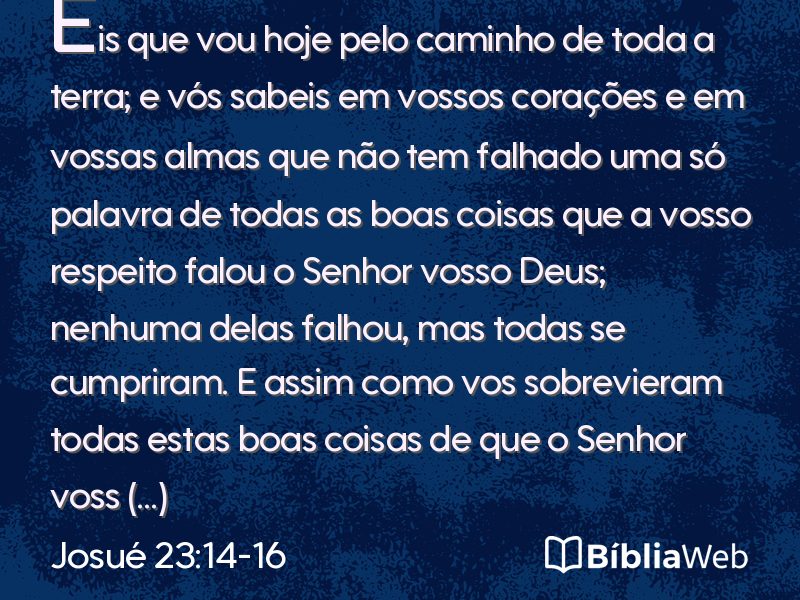 Josué 23:14-16 em imagem para compartilhar