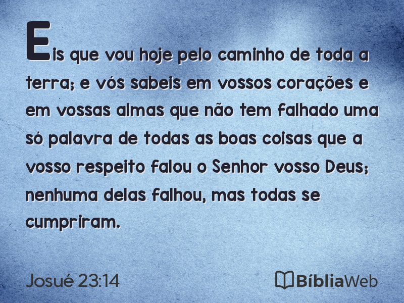 Josué 23:14 em imagem para compartilhar