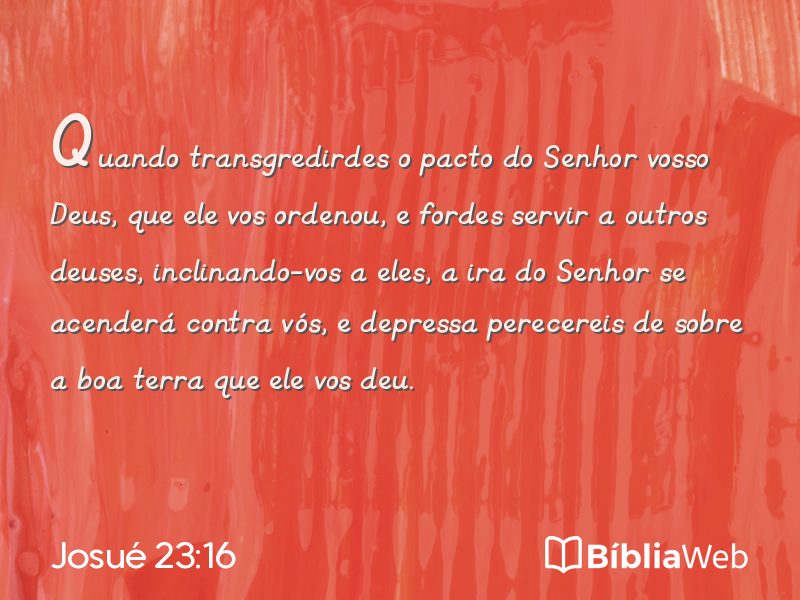 Josué 23:16 em imagem para compartilhar