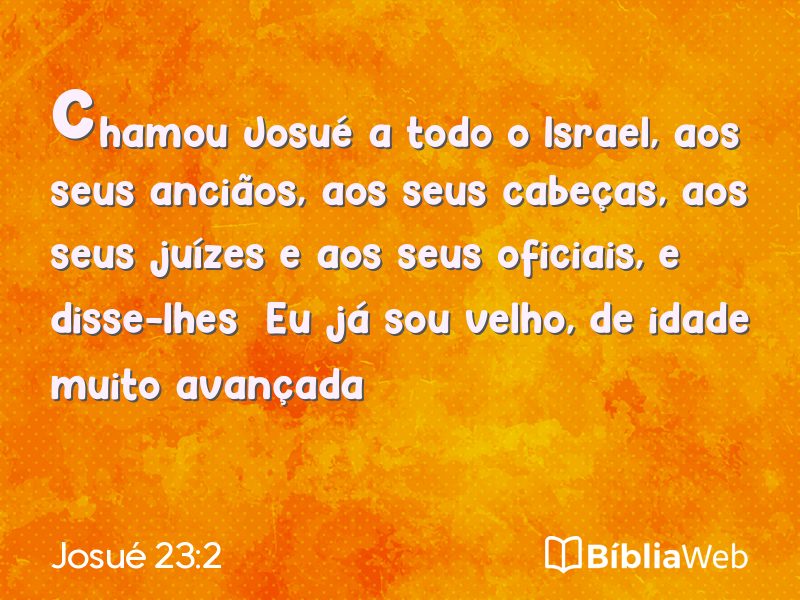 Josué 23:2 em imagem para compartilhar