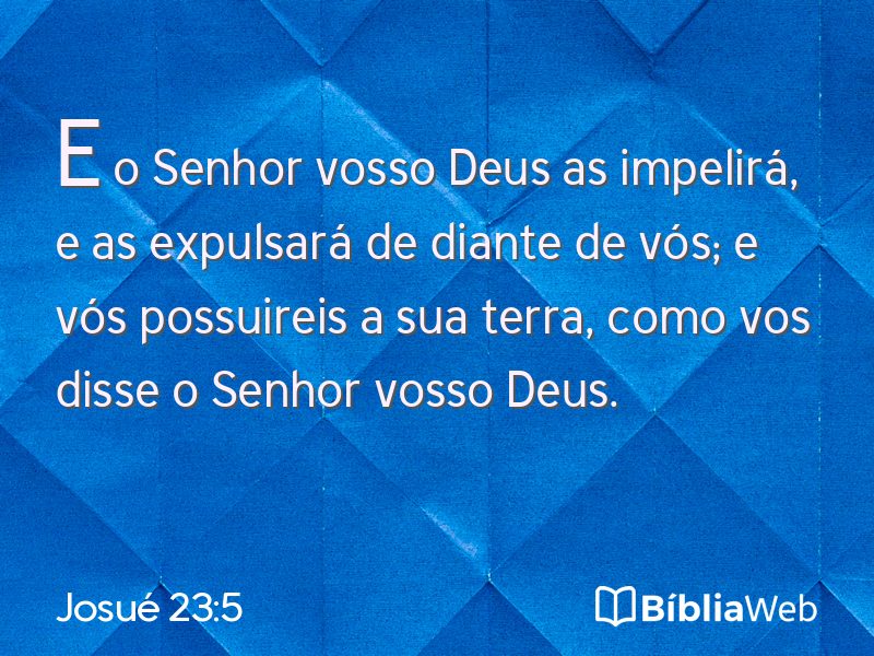 Josué 23:5 em imagem para compartilhar