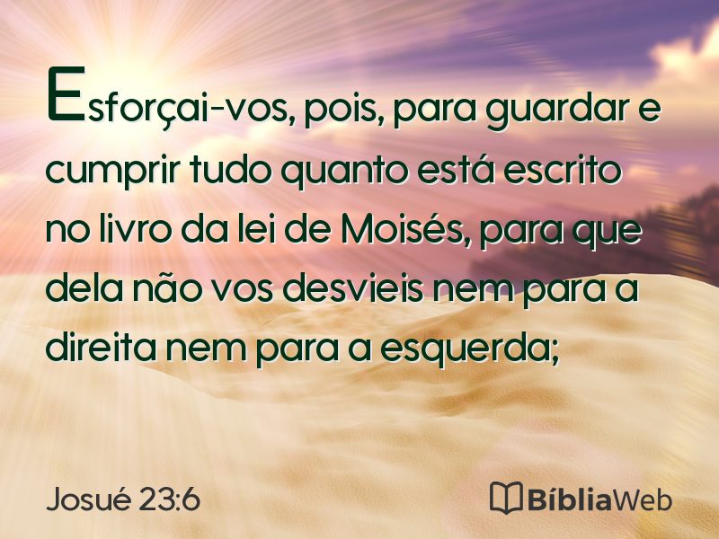 Josué 23:6 em imagem para compartilhar