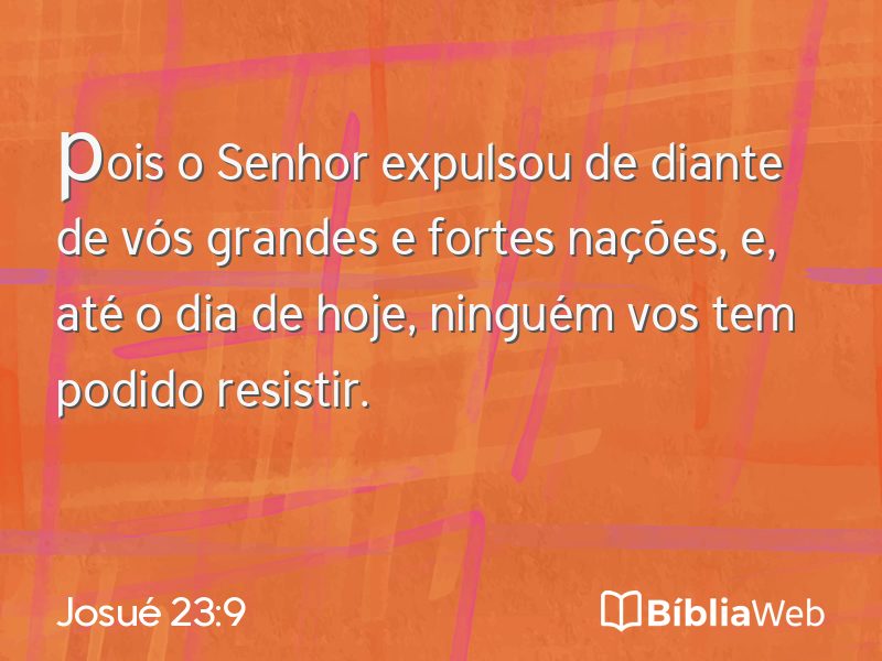 Josué 23:9 em imagem para compartilhar
