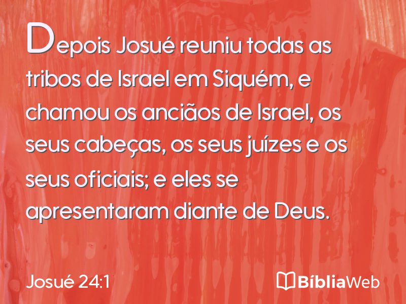 Josué 24:1 em imagem para compartilhar