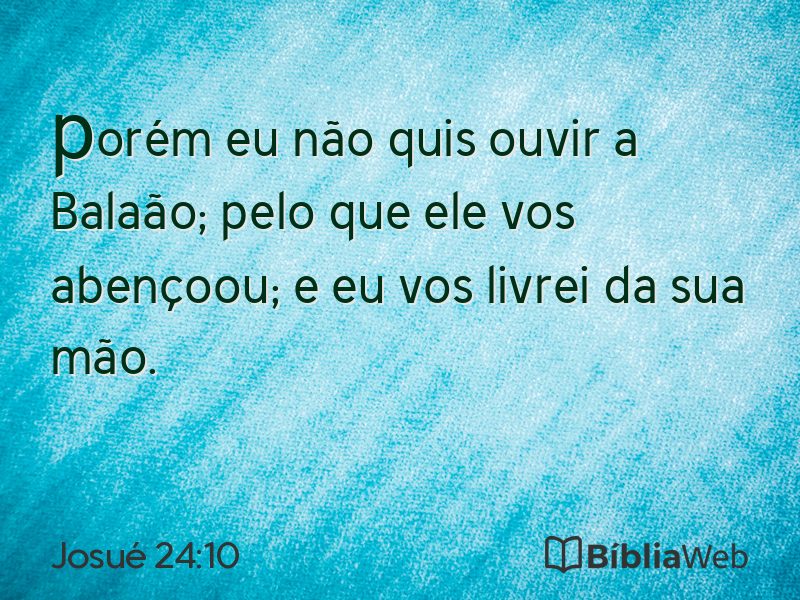 Josué 24:10 em imagem para compartilhar