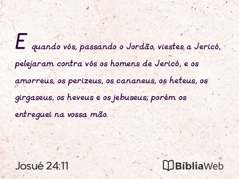 Josué 24:11 em imagem para compartilhar