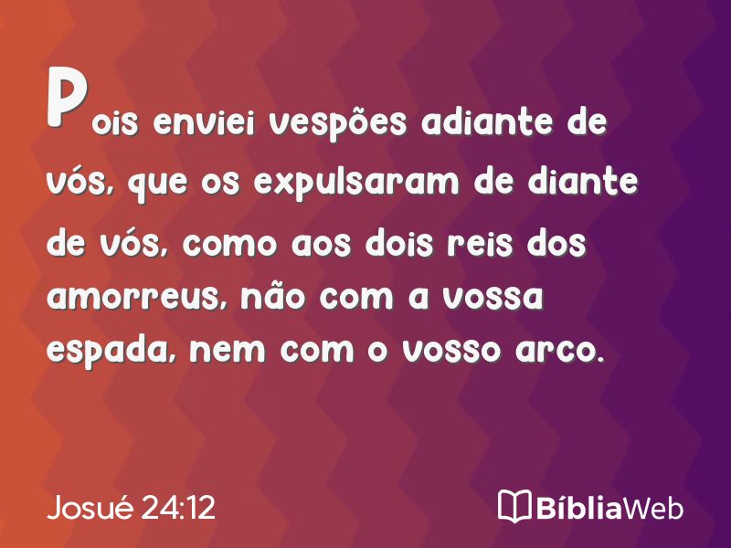 Josué 24:12 em imagem para compartilhar