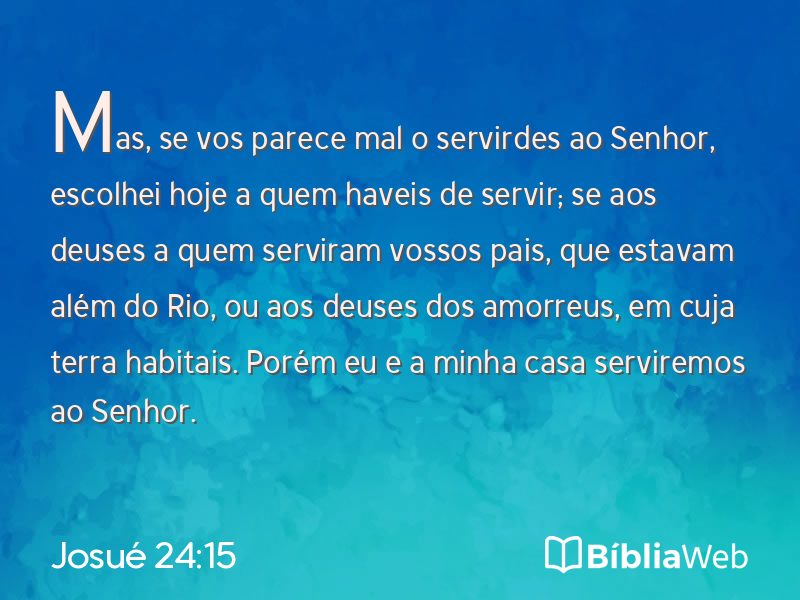 Josué 24:15 em imagem para compartilhar