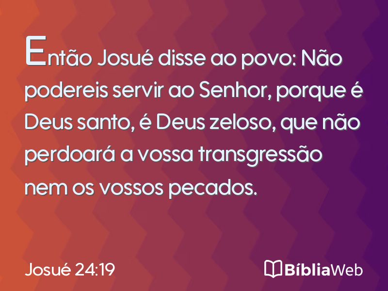 Josué 24:19 em imagem para compartilhar
