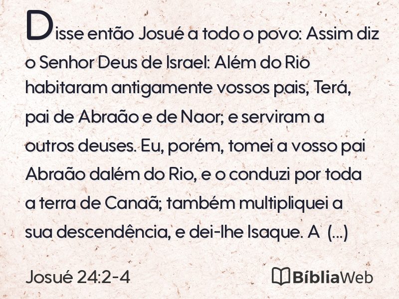 Josué 24:2-4 em imagem para compartilhar