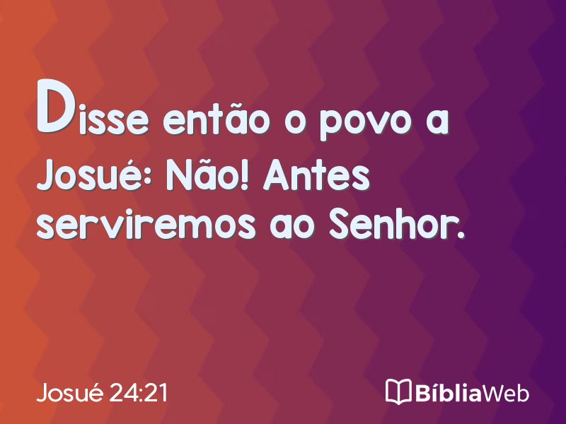 Josué 24:21 em imagem para compartilhar