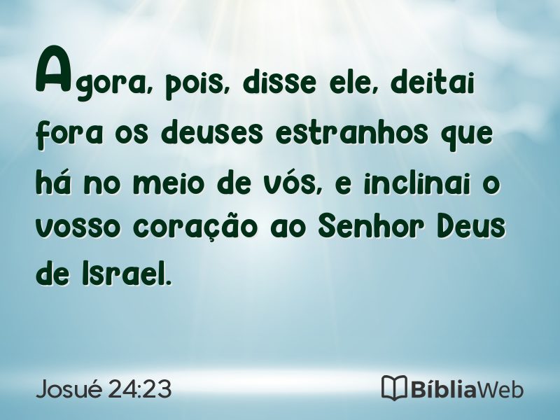 Josué 24:23 em imagem para compartilhar