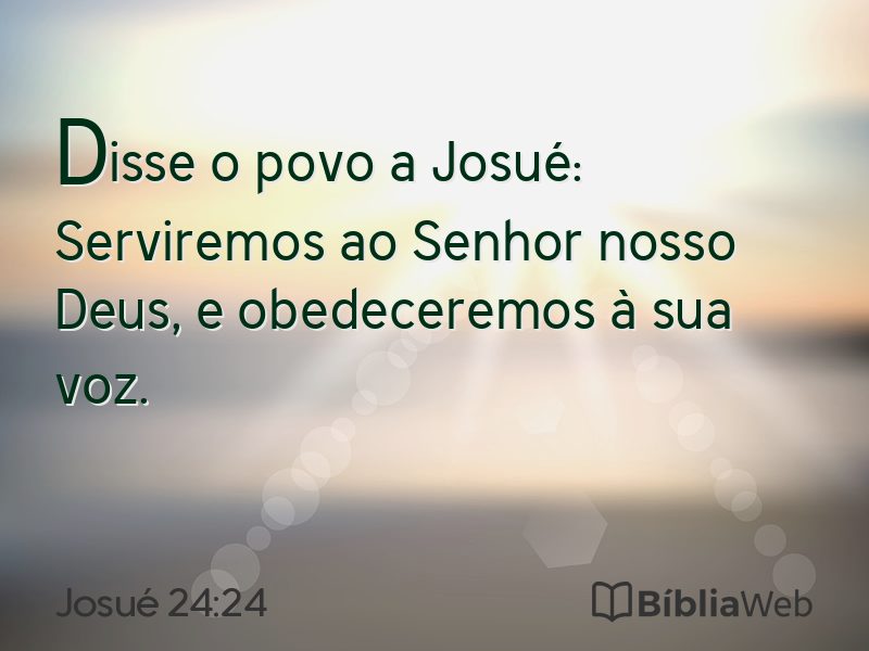 Josué 24:24 em imagem para compartilhar
