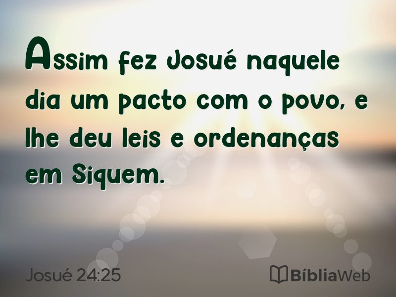 Josué 24:25 em imagem para compartilhar