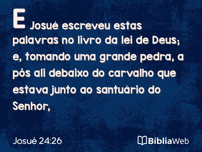 Josué 24:26 em imagem para compartilhar