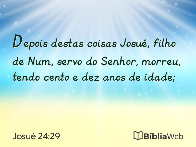 Josué 24:29 em imagem para compartilhar