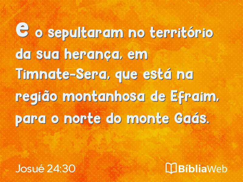 Josué 24:30 em imagem para compartilhar