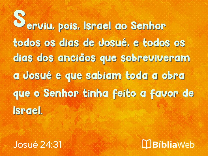 Josué 24:31 em imagem para compartilhar