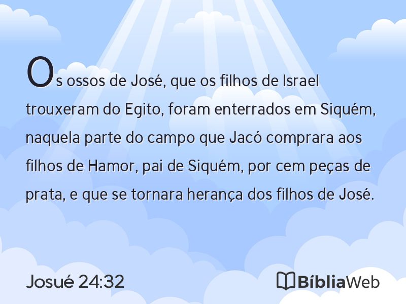Josué 24:32 em imagem para compartilhar