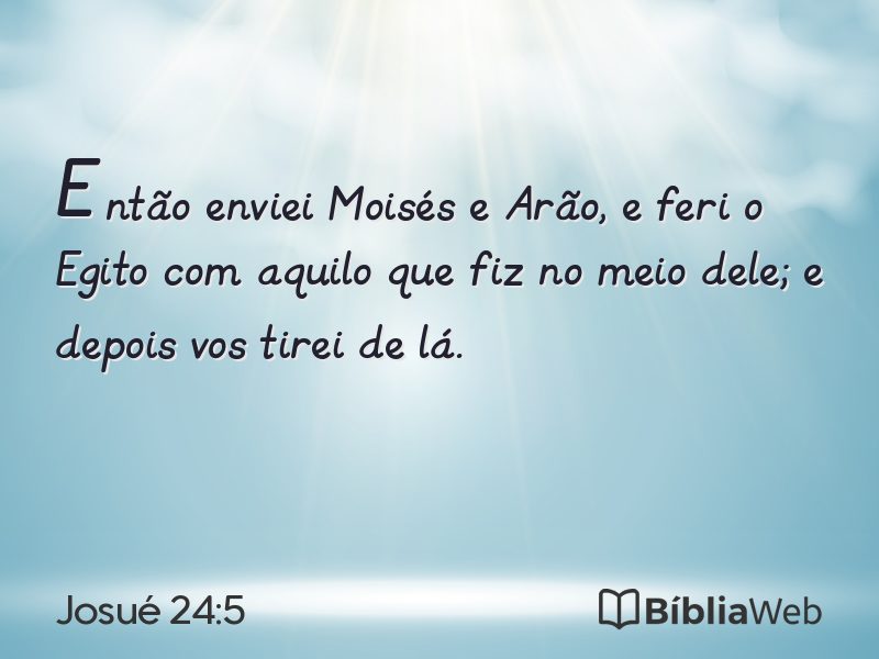 Josué 24:5 em imagem para compartilhar