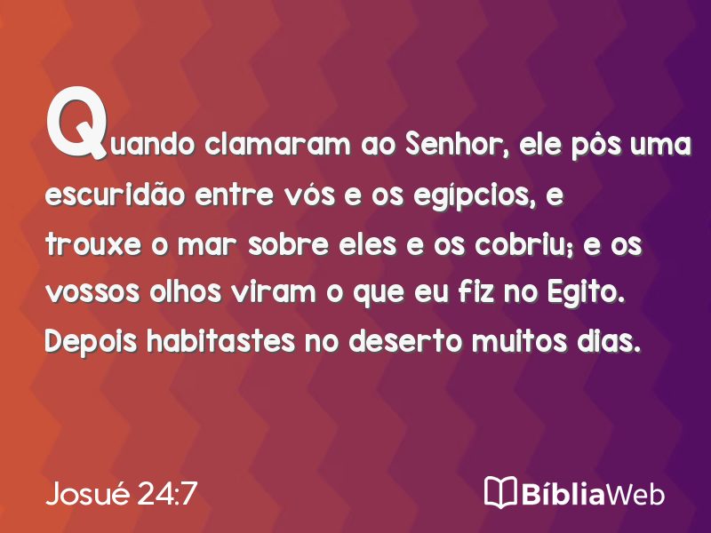 Josué 24:7 em imagem para compartilhar