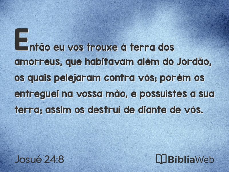 Josué 24:8 em imagem para compartilhar