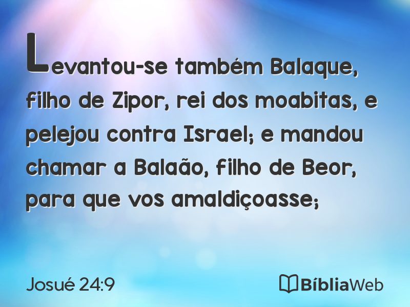 Josué 24:9 em imagem para compartilhar