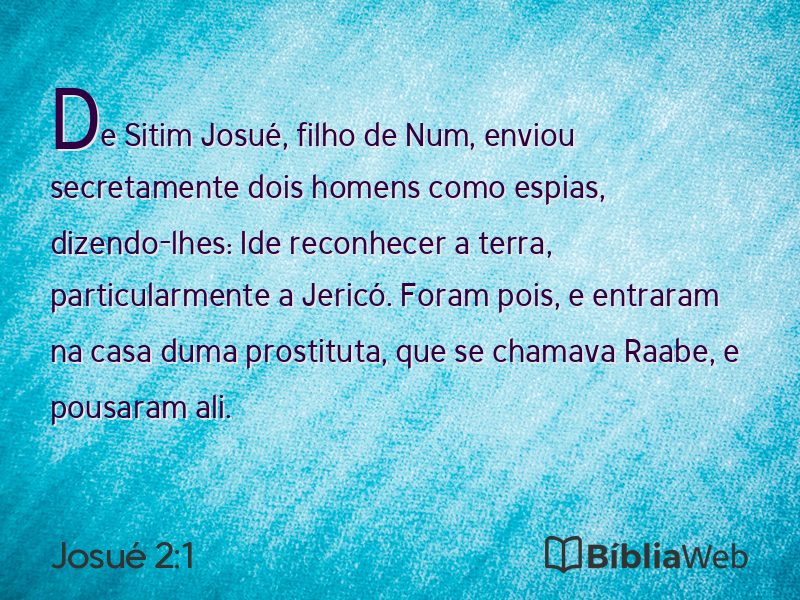 Josué 2:1 em imagem para compartilhar