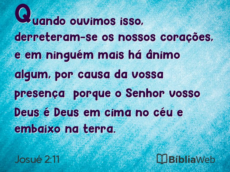 Josué 2:11 em imagem para compartilhar