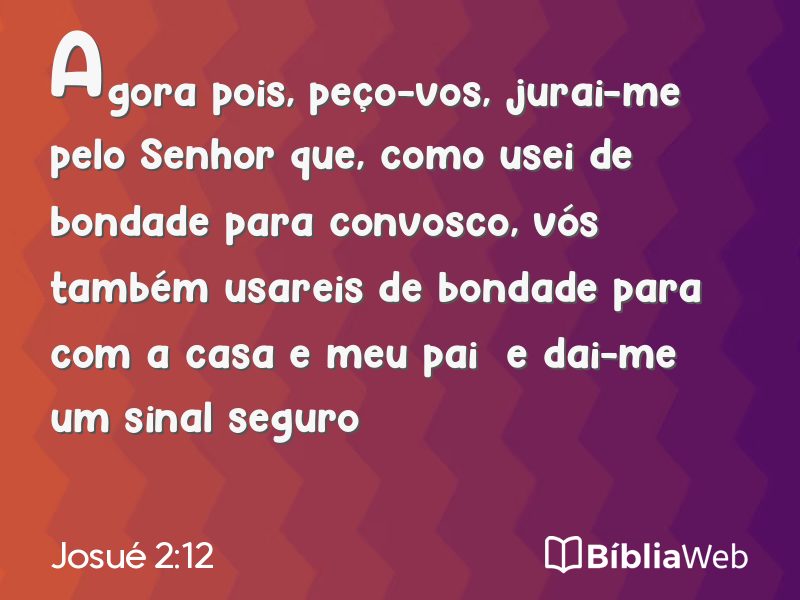 Josué 2:12 em imagem para compartilhar