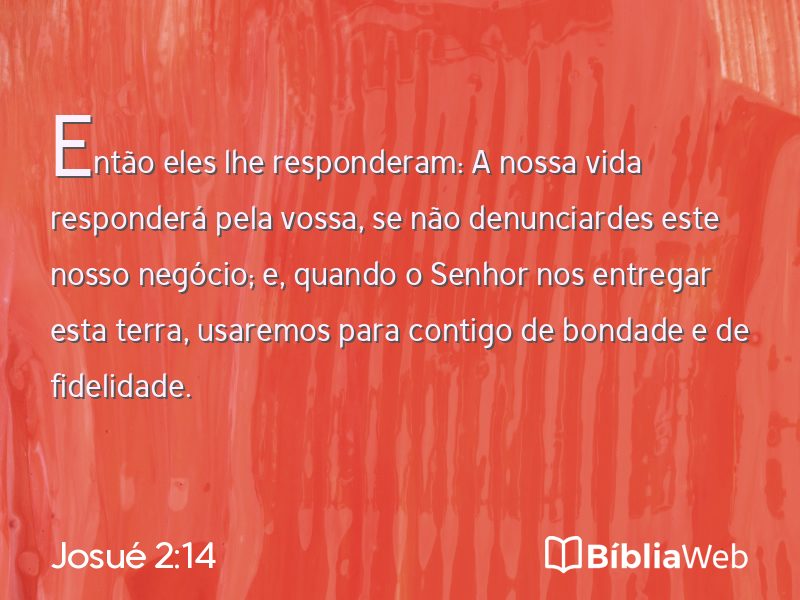Josué 2:14 em imagem para compartilhar